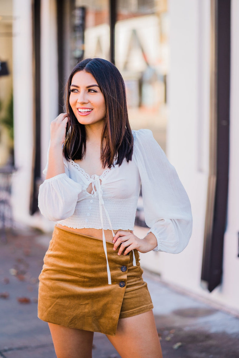 Smocked Crop Top