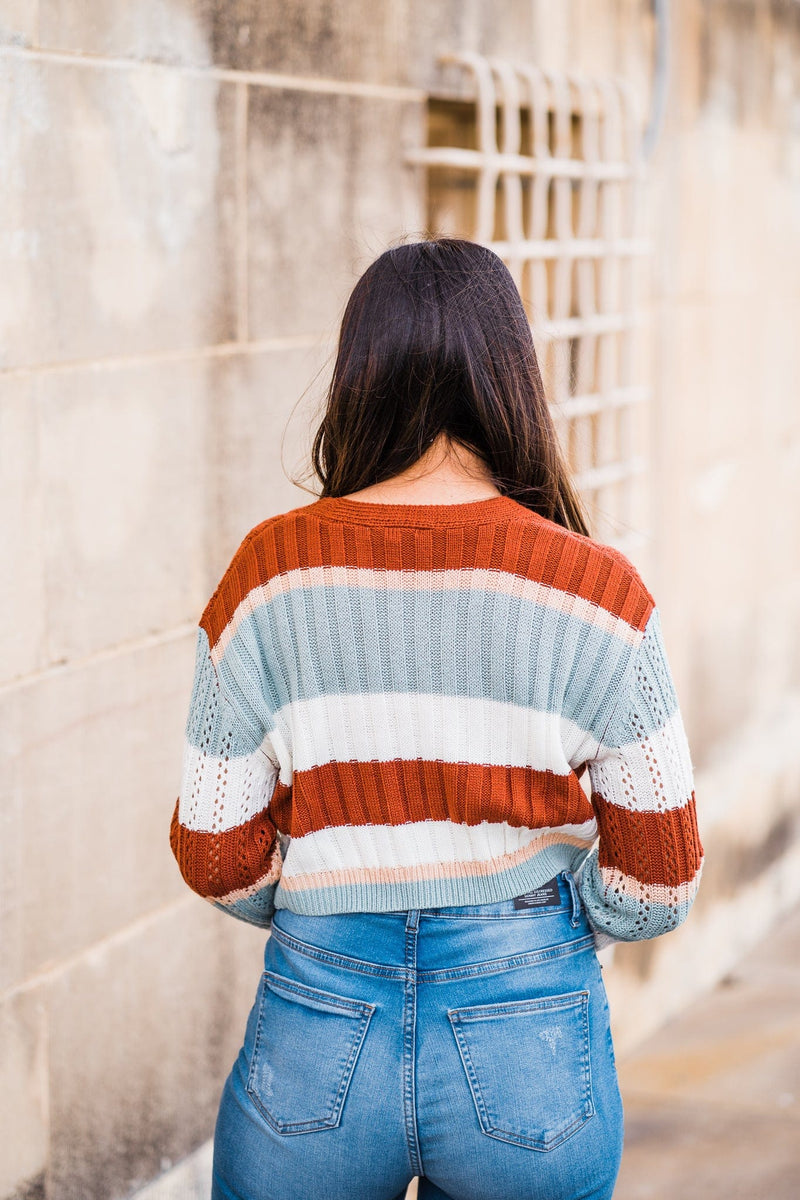 Long sleeve striped knit 