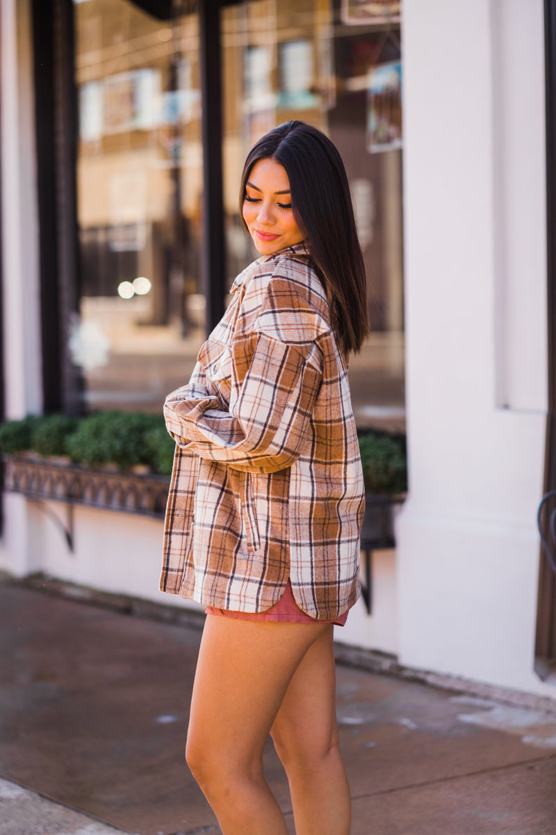 Mocha Plaid jacket 