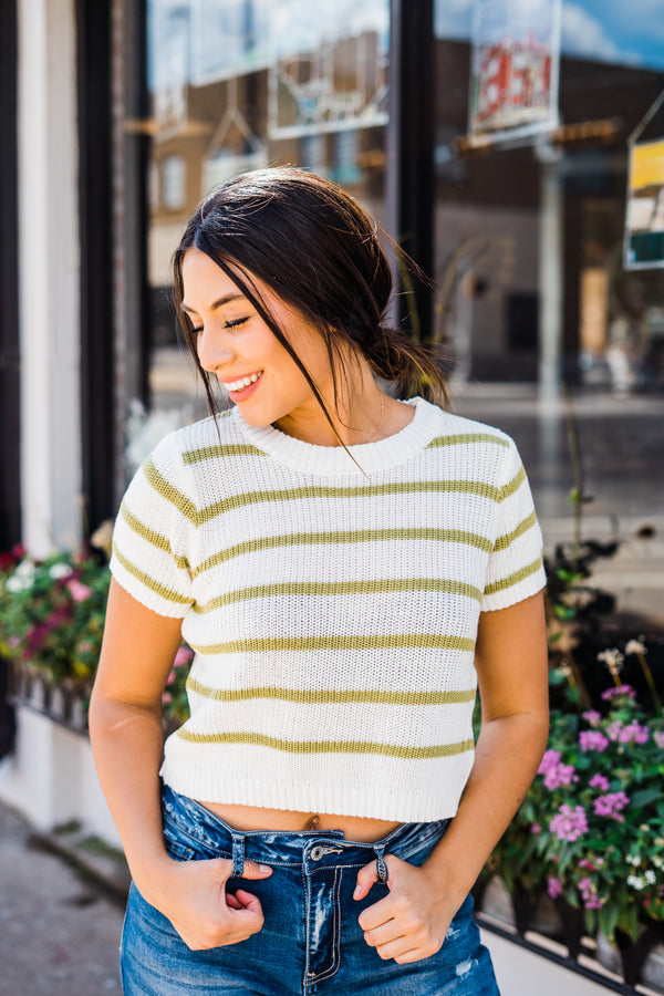 Stripped sweater top 