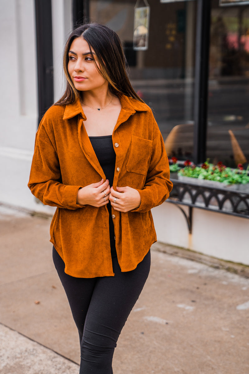 Oversize corduroy top 